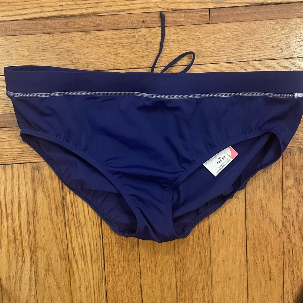 NWT Lands’ End bikini bottoms size 14 “Imperial Navy”